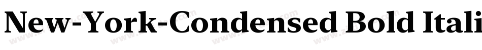New-York-Condensed Bold Italic字体转换 New-York-Condensed Bold Italic字体转换